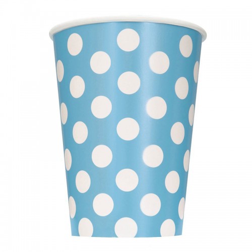 Copos Azul Claro Bolinhas